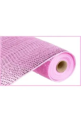 10" Poly Mesh Ribbon: Deluxe Wide Foil Pink (10 Yards)