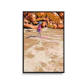 Beach Ballet By Unratio - Stretched Canvas Print or Framed Fine Art Print - Artwork