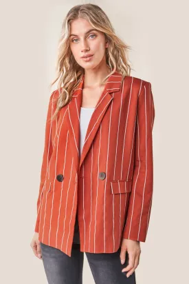 Cancun Striped Boyfriend Blazer