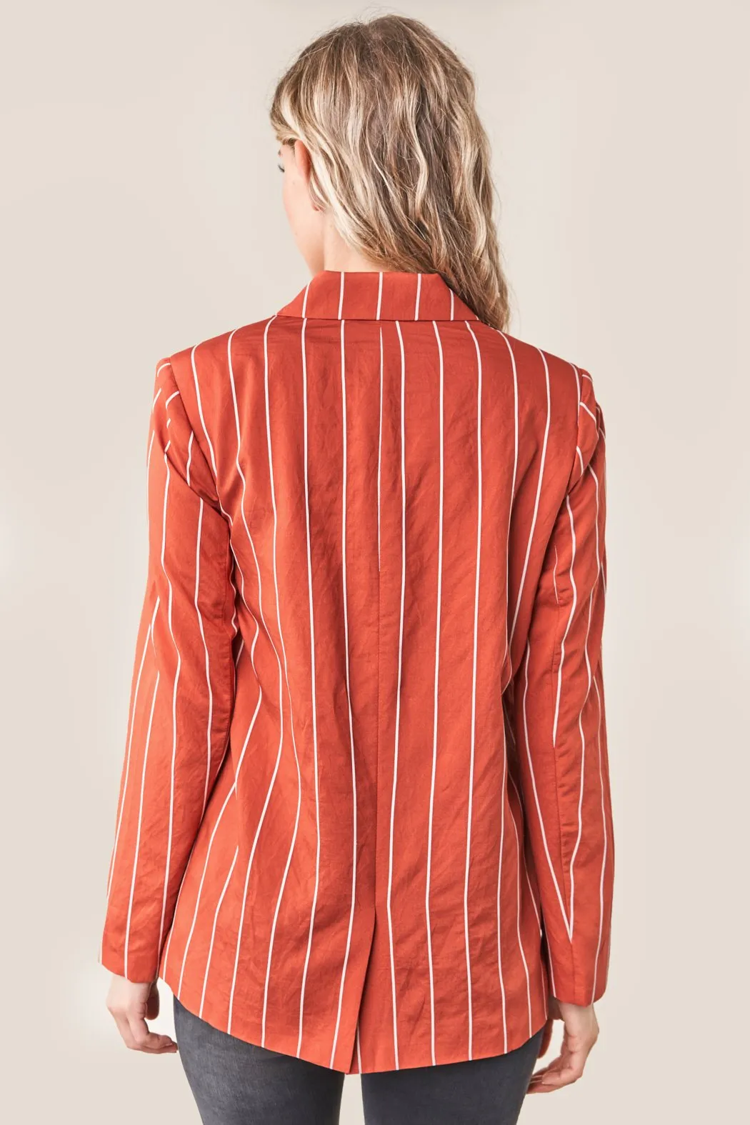 Cancun Striped Boyfriend Blazer