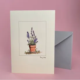 Card with felt detail - lavender (c6)