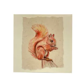 Card with red squirrel