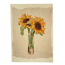 Card with sunflowers