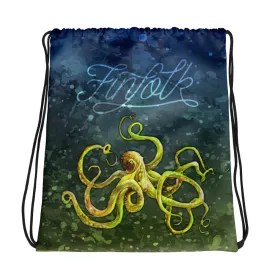 Courageous Kraken Drawstring Bag