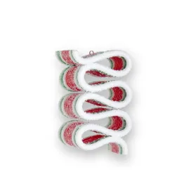 Glittered Ribbon Candy Ornament - 54044A