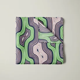 Lasdun Neckerchief / Pocket Square - Navy / Lime