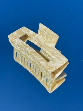 Marbled Rectangular Claw Clip