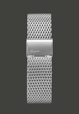 Metal Mesh Silver Strap 18 mm