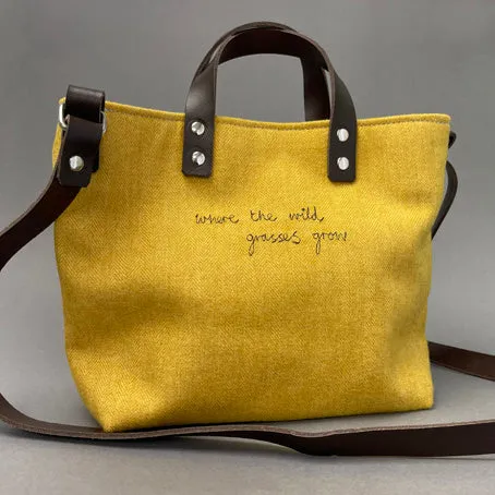 Mini tote - wild grasses