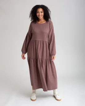 Mirabelle Organic Cotton Dress In Peppercorn