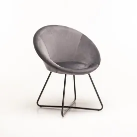 OLA VELVET ARMCHAIR BLACK LEG