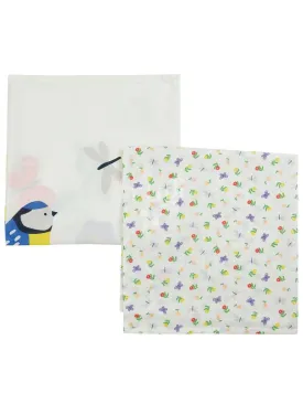 Organic Cotton Floral Bird Muslin 2 Pack by Frugi