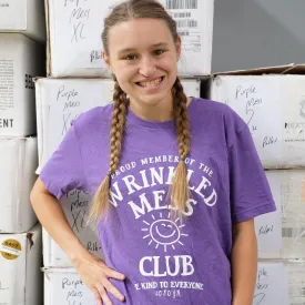 PURPLE Wrinkled Mess Club Short Sleeve Tee