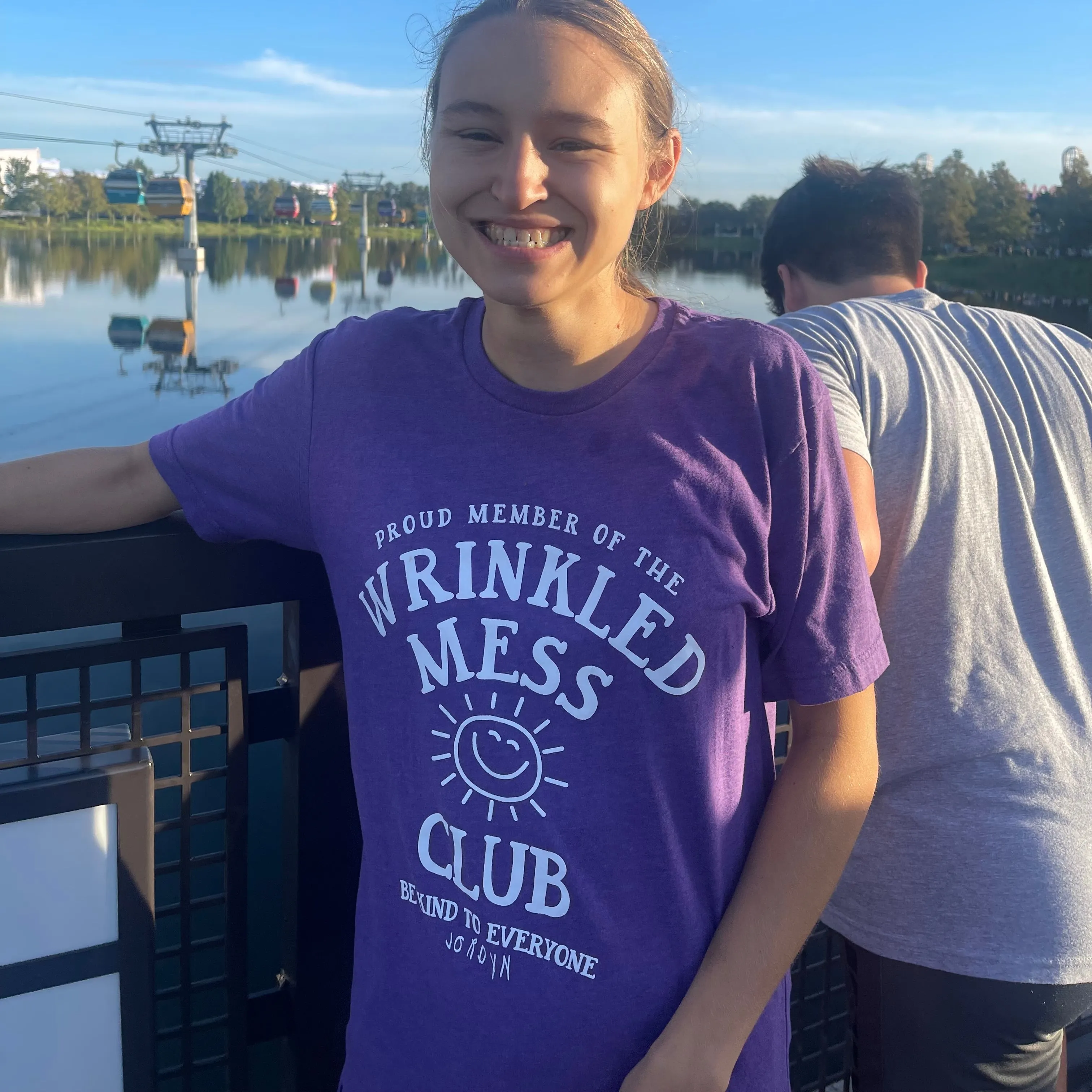 PURPLE Wrinkled Mess Club Short Sleeve Tee