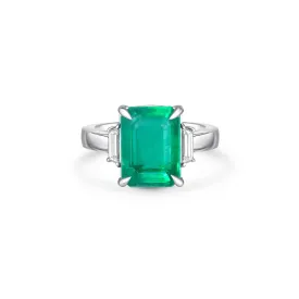 Solitaire Emerald Ring